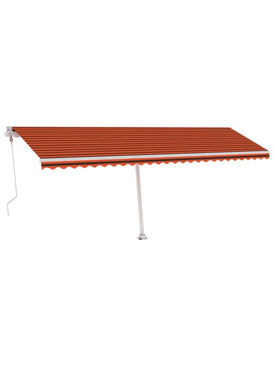 Markizė su LED/vėjo jutikliu, oranžinė/ruda, 600x300cm
