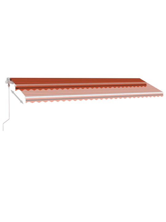 Markizė su LED/vėjo jutikliu, oranžinė/ruda, 600x300cm
