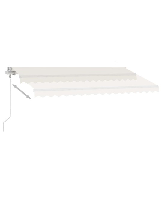 Automatinė markizė su LED/vėjo jutikliu, kreminė, 400x350cm