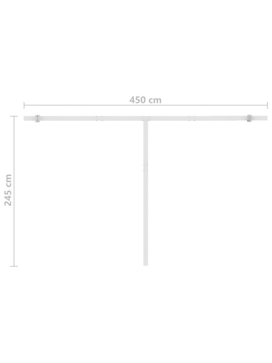 Automatinė markizė su LED/vėjo jutikliu, kreminė, 400x350cm