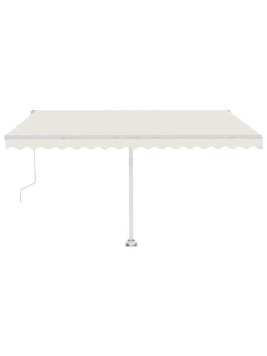 Automatinė markizė su LED/vėjo jutikliu, kreminė, 450x350cm