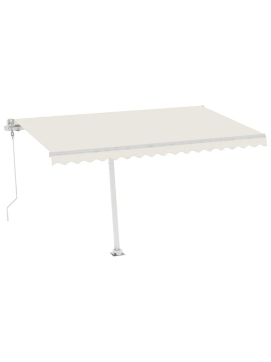 Automatinė markizė su LED/vėjo jutikliu, kreminė, 450x350cm