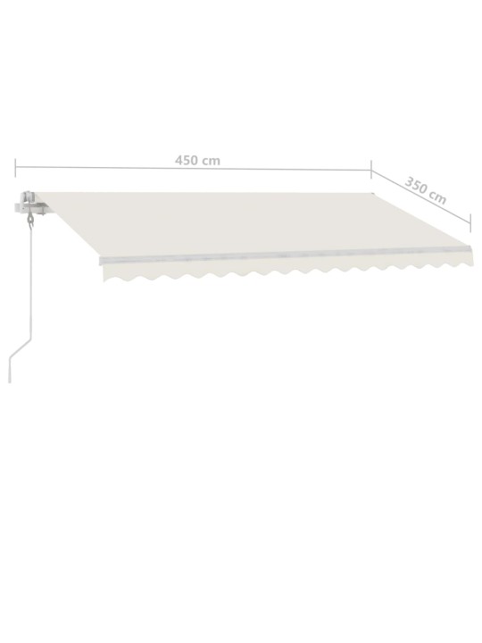 Automatinė markizė su LED/vėjo jutikliu, kreminė, 450x350cm