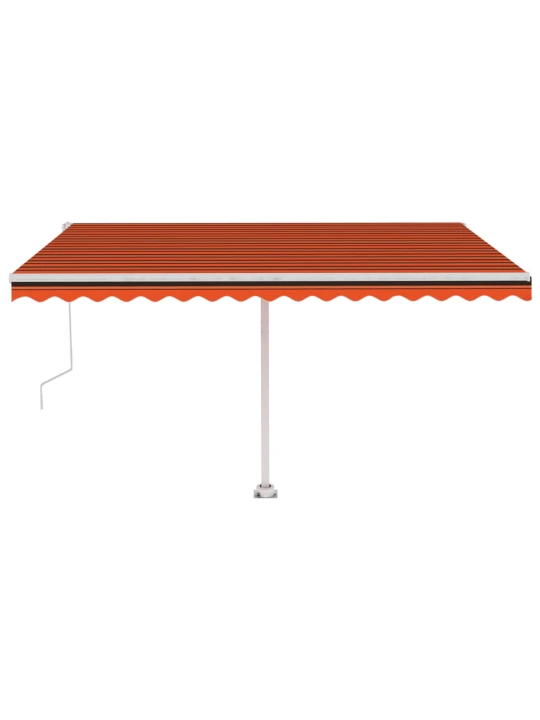 Markizė su LED/vėjo jutikliu, oranžinė/ruda, 450x350cm