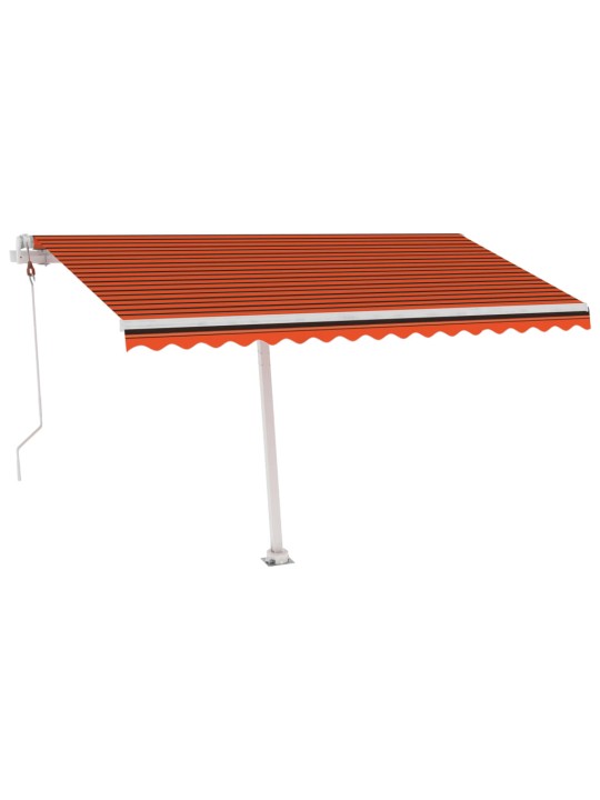 Markizė su LED/vėjo jutikliu, oranžinė/ruda, 450x350cm