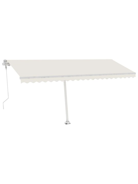 Automatinė markizė su LED/vėjo jutikliu, kreminė, 500x350cm