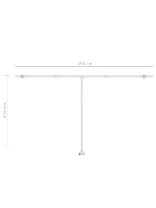 Automatinė markizė su LED/vėjo jutikliu, kreminė, 500x350cm