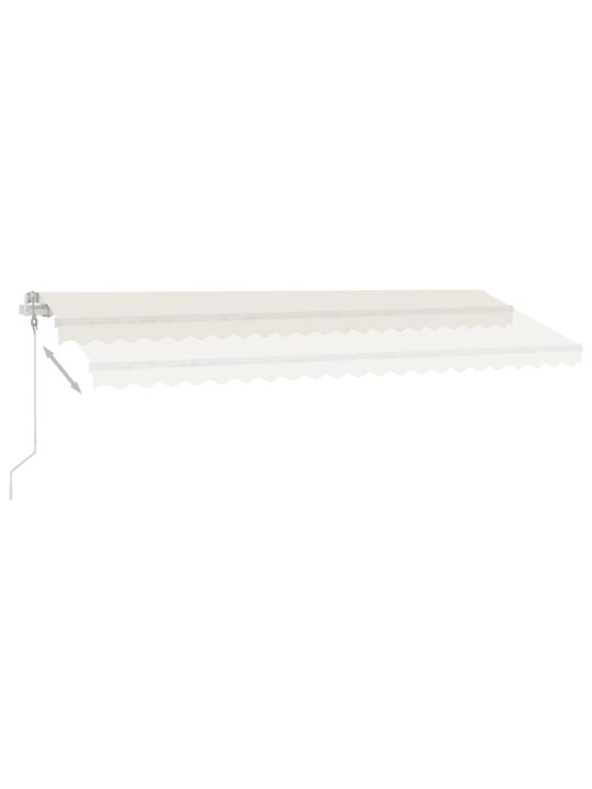 Automatinė markizė su LED/vėjo jutikliu, kreminė, 500x350cm