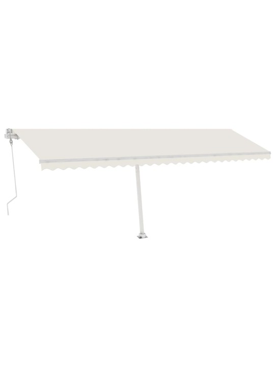 Automatinė markizė su LED/vėjo jutikliu, kreminė, 600x350cm