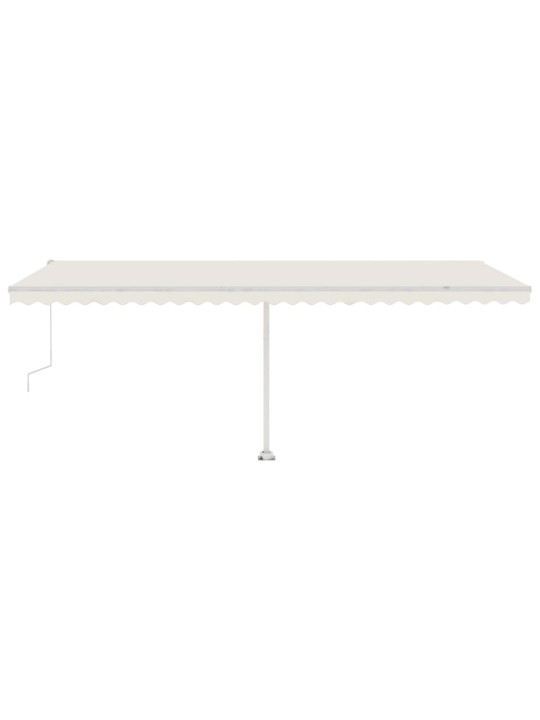 Automatinė markizė su LED/vėjo jutikliu, kreminė, 600x350cm