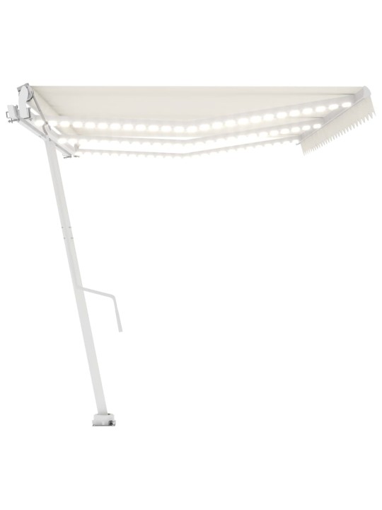 Automatinė markizė su LED/vėjo jutikliu, kreminė, 600x350cm