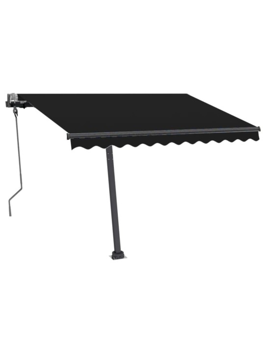 Rankiniu būdu ištraukiama markizė su LED, antracito, 300x250cm