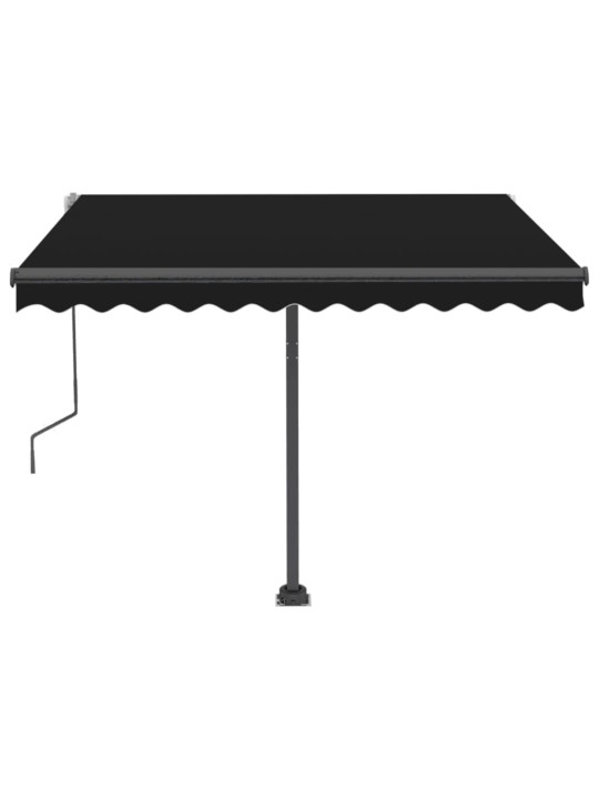 Rankiniu būdu ištraukiama markizė su LED, antracito, 300x250cm