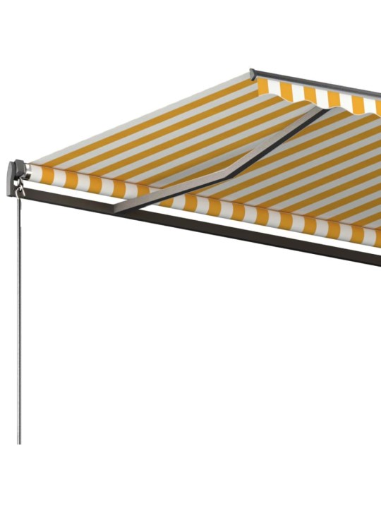 Pastatoma automatinė markizė, geltona/balta, 300x250cm