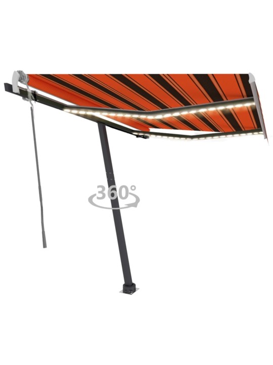 Rankiniu būdu ištraukiama markizė, oranžinė ir ruda, 350x250cm
