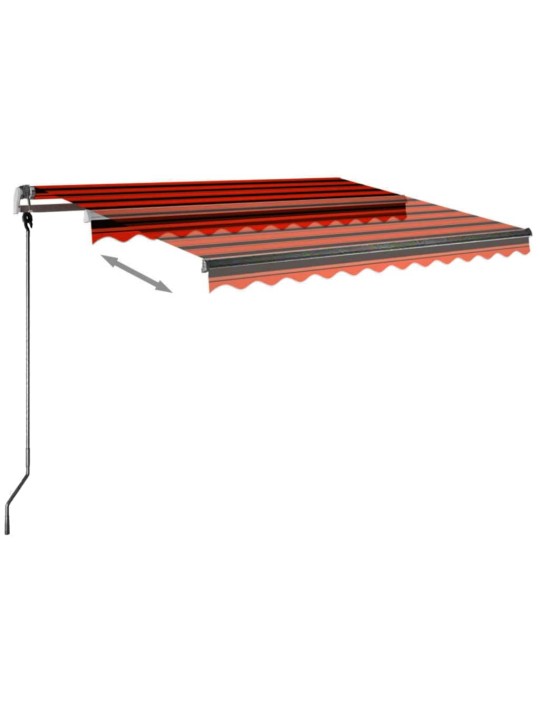 Rankiniu būdu ištraukiama markizė, oranžinė ir ruda, 350x250cm