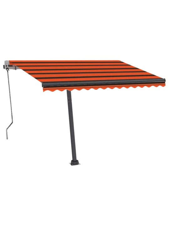 Pastatoma automatinė markizė, oranžinė/balta, 350x250cm