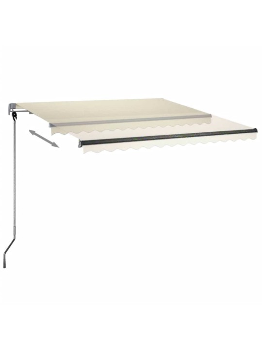 Automatinė markizė su LED/vėjo jutikliu, kreminė, 350x250cm