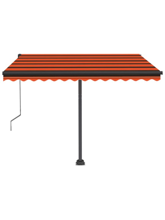 Markizė su LED/vėjo jutikliu, oranžinė/ruda, 350x250cm
