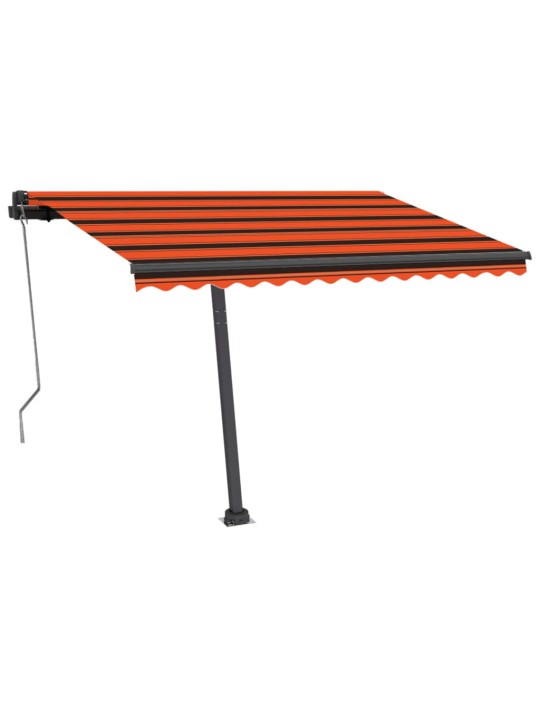 Markizė su LED/vėjo jutikliu, oranžinė/ruda, 350x250cm