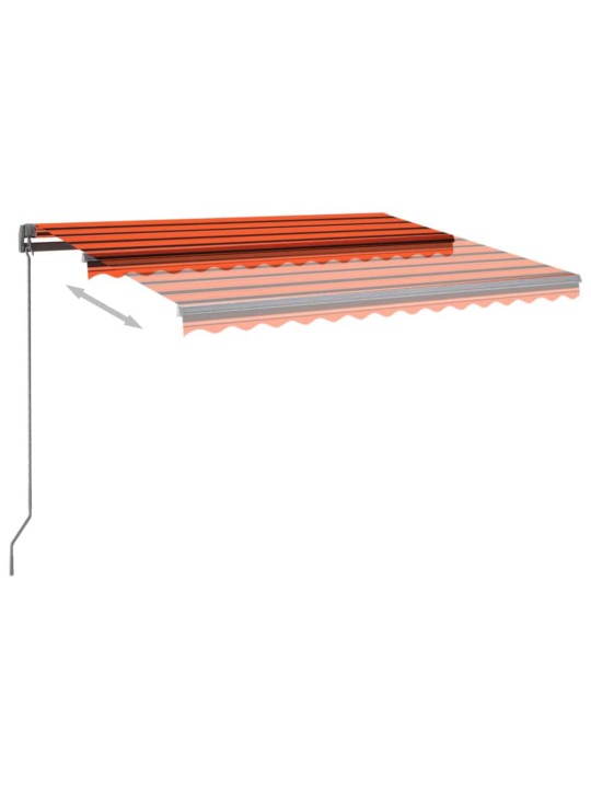 Markizė su LED/vėjo jutikliu, oranžinė/ruda, 350x250cm