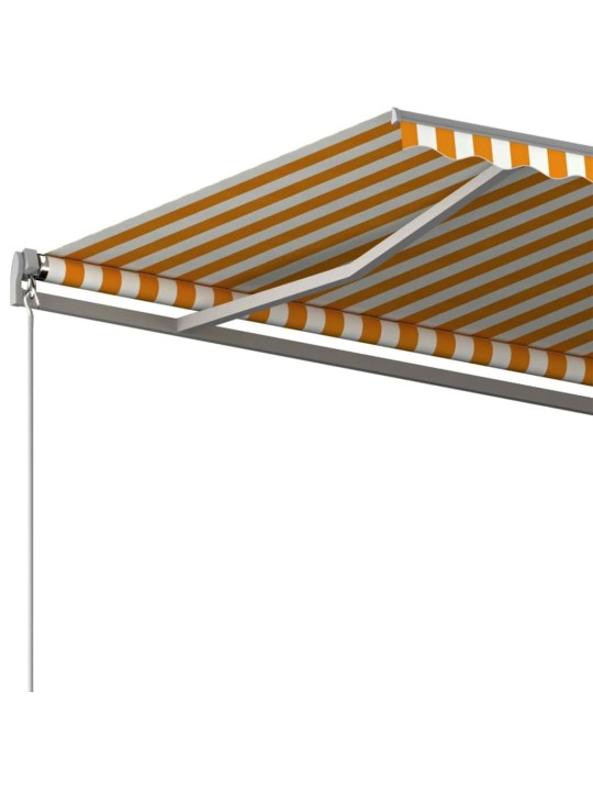 Pastatoma automatinė markizė, geltona/balta, 400x300cm
