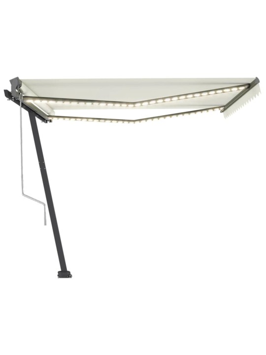 Automatinė markizė su LED/vėjo jutikliu, kreminė, 400x300cm