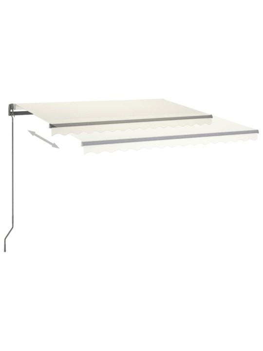 Automatinė markizė su LED/vėjo jutikliu, kreminė, 400x300cm