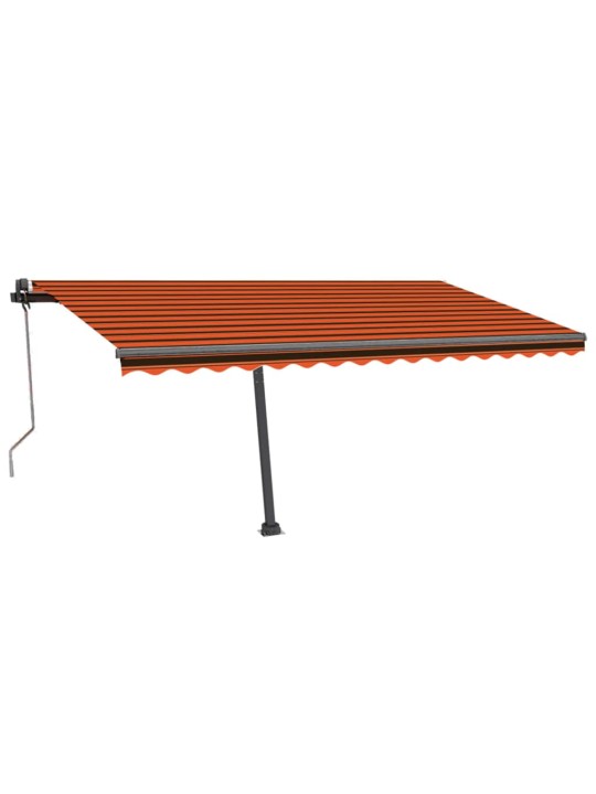 Markizė su LED/vėjo jutikliu, oranžinė/ruda, 400x300cm