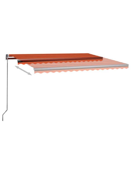 Markizė su LED/vėjo jutikliu, oranžinė/ruda, 400x300cm