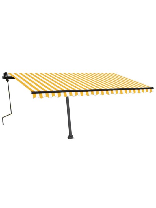 Pastatoma ištraukiama markizė, geltona/balta, 450x300cm