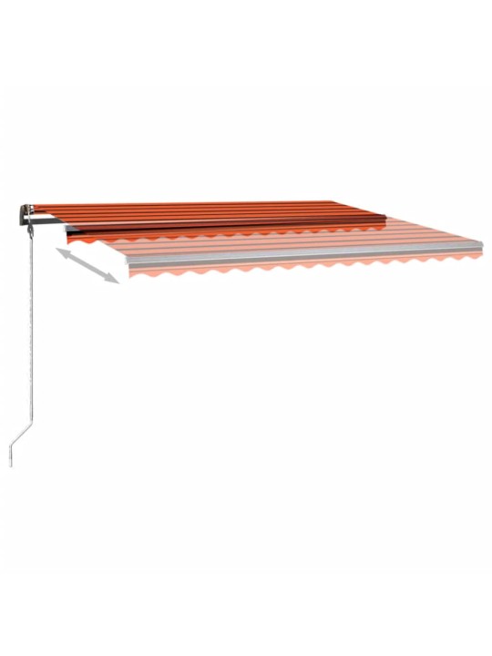 Rankiniu būdu ištraukiama markizė, oranžinė ir ruda, 450x300cm