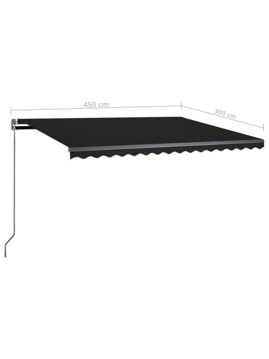Pastatoma automatinė markizė, antracito spalvos, 450x300cm