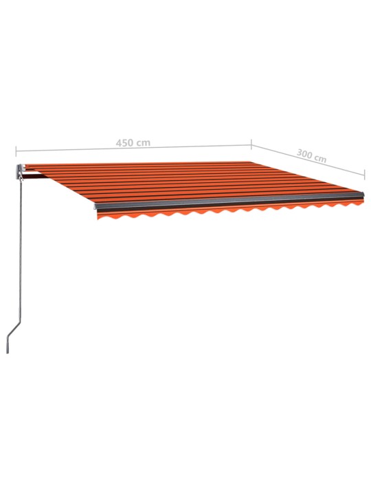 Pastatoma automatinė markizė, oranžinė/ruda, 450x300cm