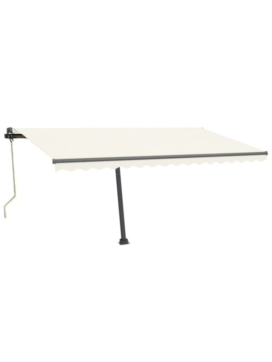Automatinė markizė su LED/vėjo jutikliu, kreminė, 450x300cm
