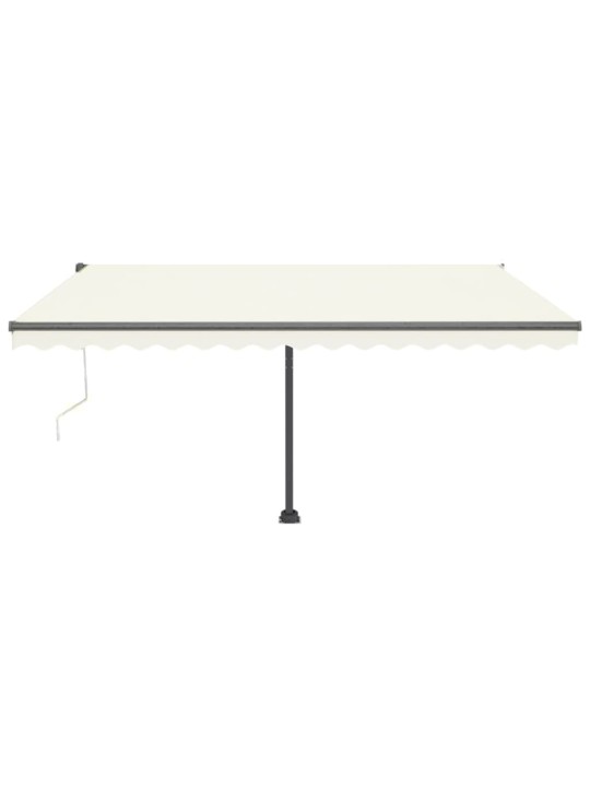 Automatinė markizė su LED/vėjo jutikliu, kreminė, 450x300cm