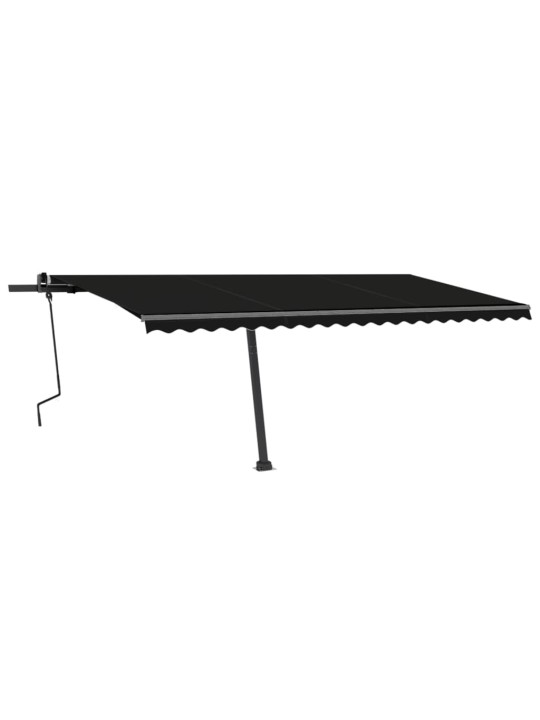 Rankiniu būdu ištraukiama markizė su LED, antracito, 500x300cm