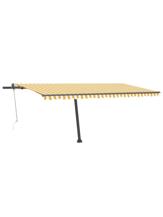 Pastatoma automatinė markizė, geltona/balta, 500x300cm