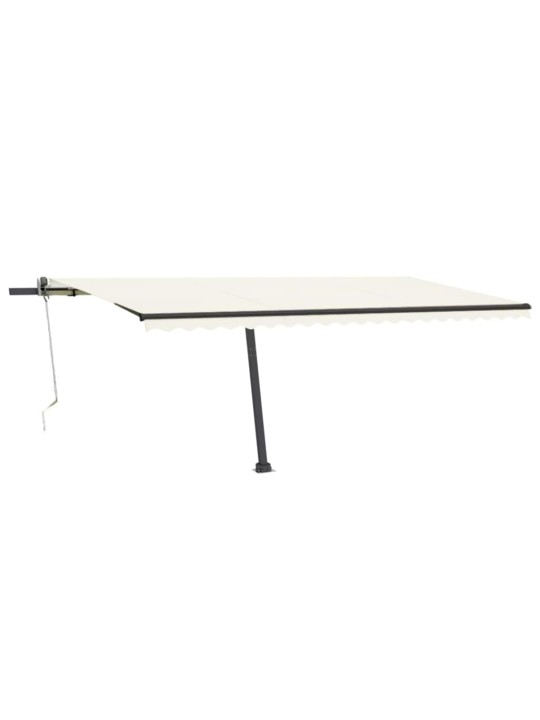 Automatinė markizė su LED/vėjo jutikliu, kreminė, 500x300cm