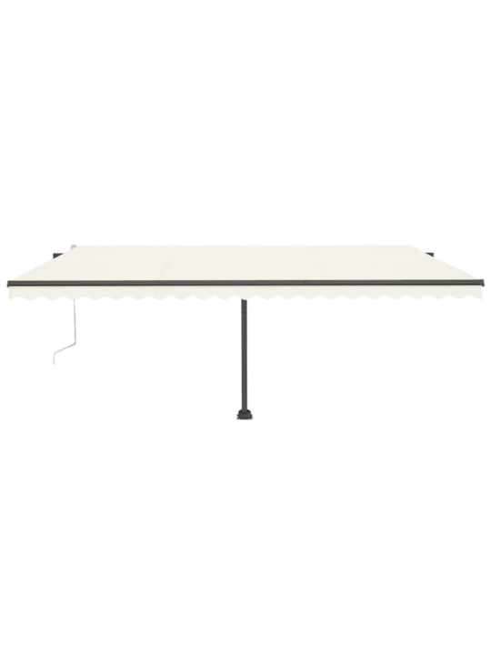 Automatinė markizė su LED/vėjo jutikliu, kreminė, 500x300cm