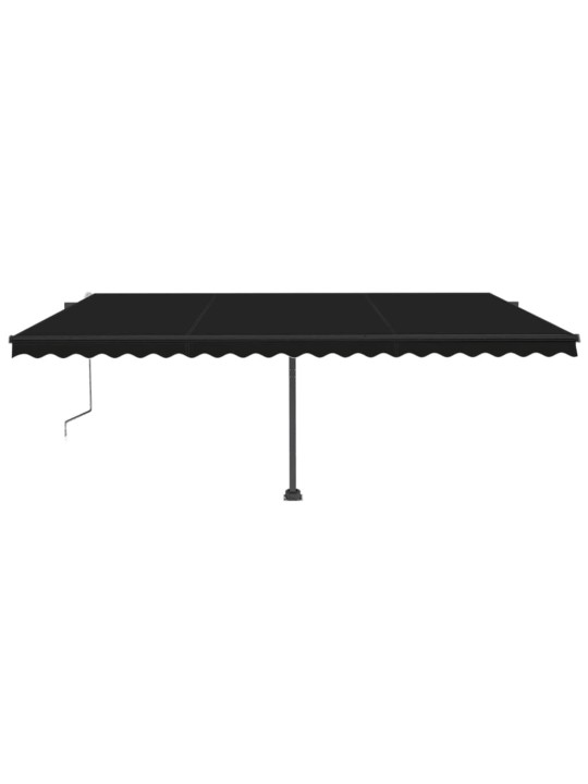 Automatinė markizė su LED/vėjo jutikliu, antracito, 500x300cm