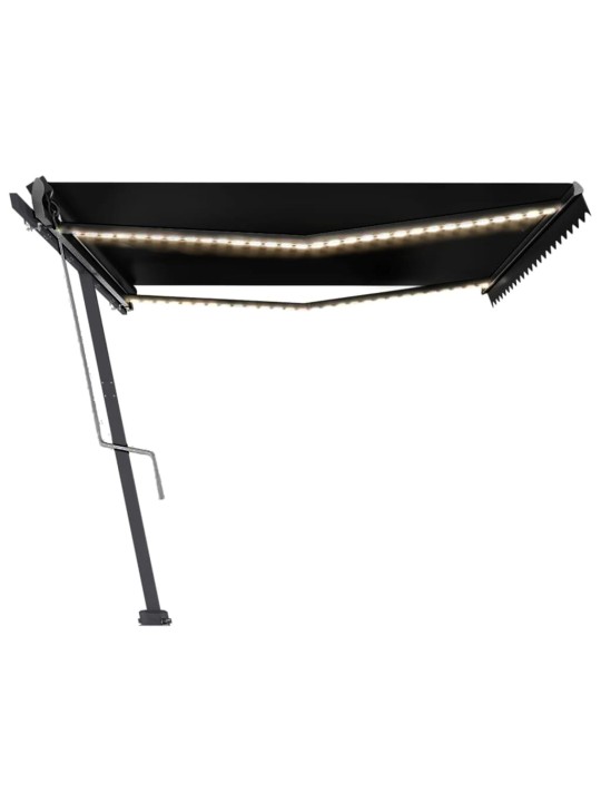 Automatinė markizė su LED/vėjo jutikliu, antracito, 500x300cm