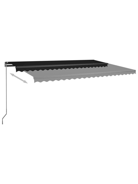 Automatinė markizė su LED/vėjo jutikliu, antracito, 500x300cm
