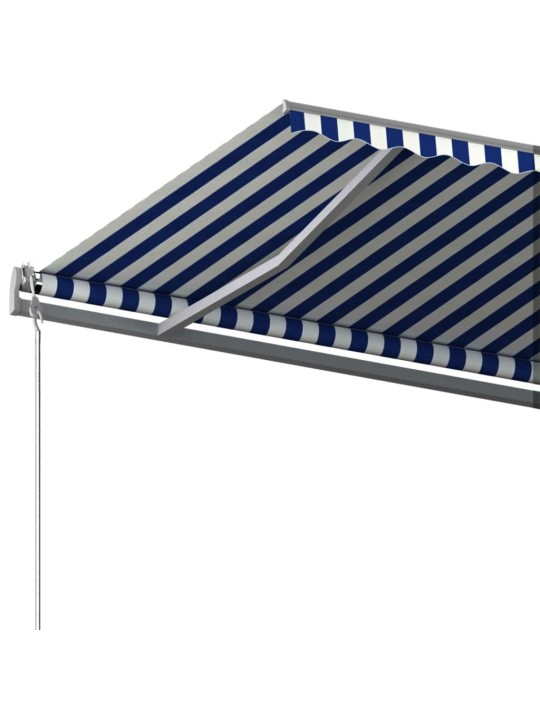 Pastatoma ištraukiama markizė, mėlyna/balta, 600x300cm