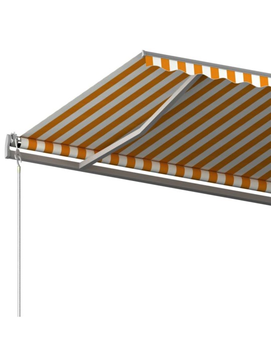 Pastatoma ištraukiama markizė, geltona/balta, 600x300cm