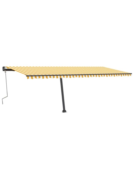 Rankiniu būdu ištraukiama markizė, geltona ir balta, 600x300cm