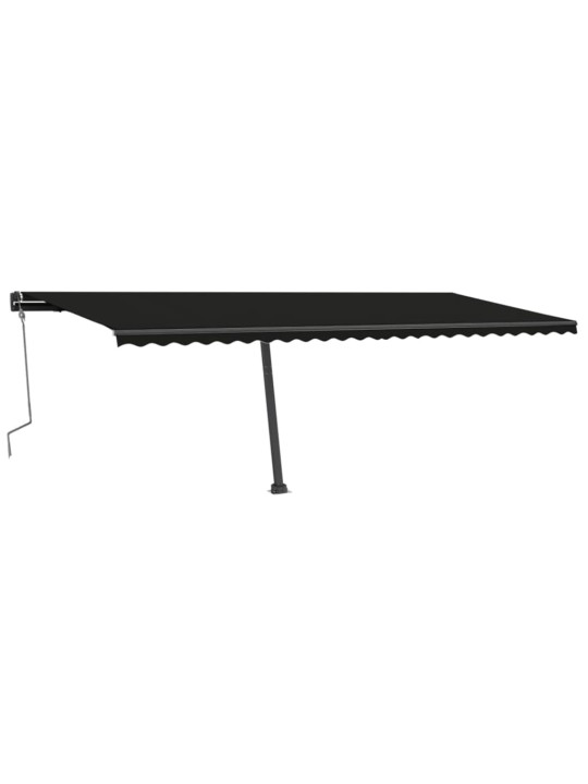 Rankiniu būdu ištraukiama markizė su LED, antracito, 600x300cm