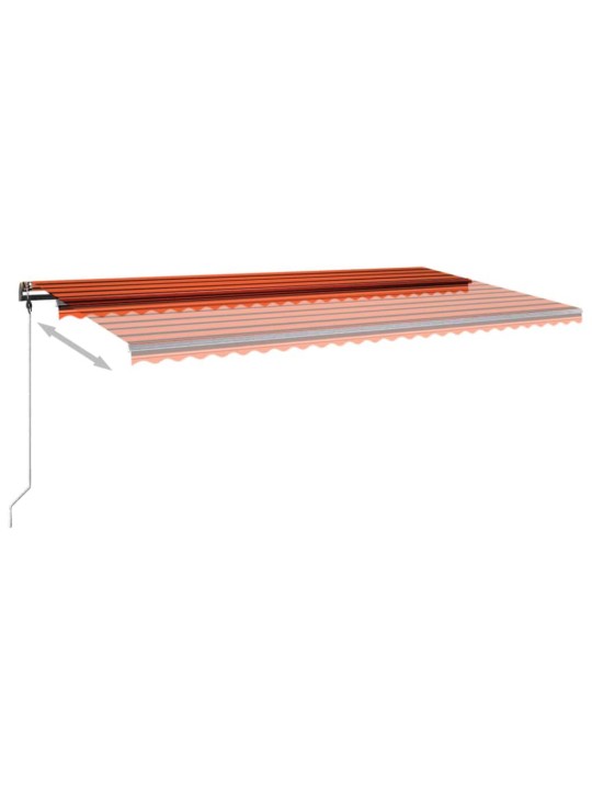 Rankiniu būdu ištraukiama markizė, oranžinė ir ruda, 600x300cm