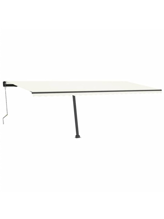 Automatinė markizė su LED/vėjo jutikliu, kreminė, 600x300cm