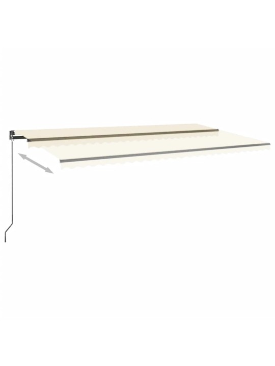 Automatinė markizė su LED/vėjo jutikliu, kreminė, 600x300cm